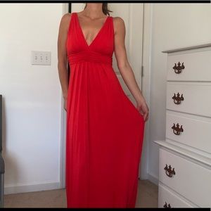 Women’s Red Maxi Evening Dress